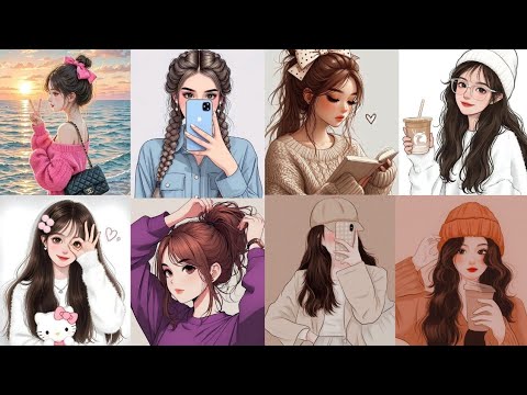 Cute Girl Stylish Dp Photos | Attitude Girl Cartoon Dpz | Stylish Girls images, wallpaper, picture