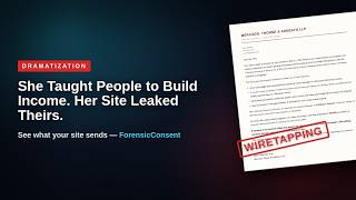 She Taught People to Build Income. Her Site Leaked Theirs.  (Dramatization)