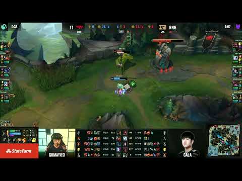 Zues's Gangplank insane solo kill Bin's Gnar | T1 vs RNG | MSI 2022