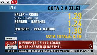 UPZ: Meciul zilei, Halep – Riske » Pont in cota 1.91!