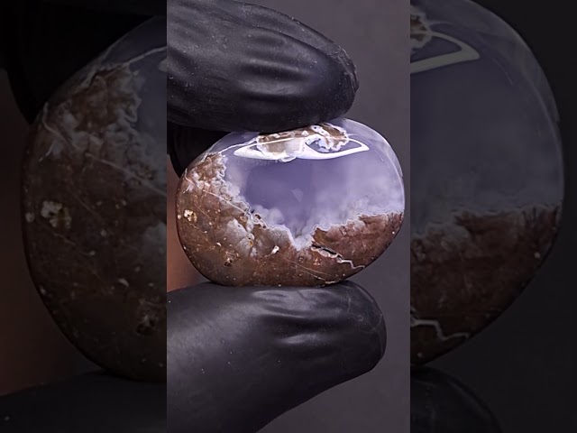 حجر عقيق خرائطي سماوي طبيعي حجم راهي