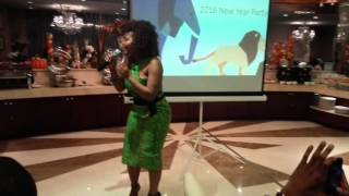 The soil&#39;s Inkomo sung at a Chinese New Years Party