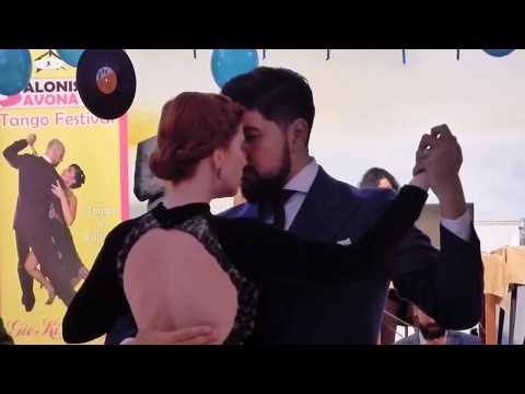  Sebastian Jimenez  and  Joana Gomes  are  dancing  to  the  tango  "  Desencuentro  "  at  Salonissimo Savona Tango Festival  in  2019
