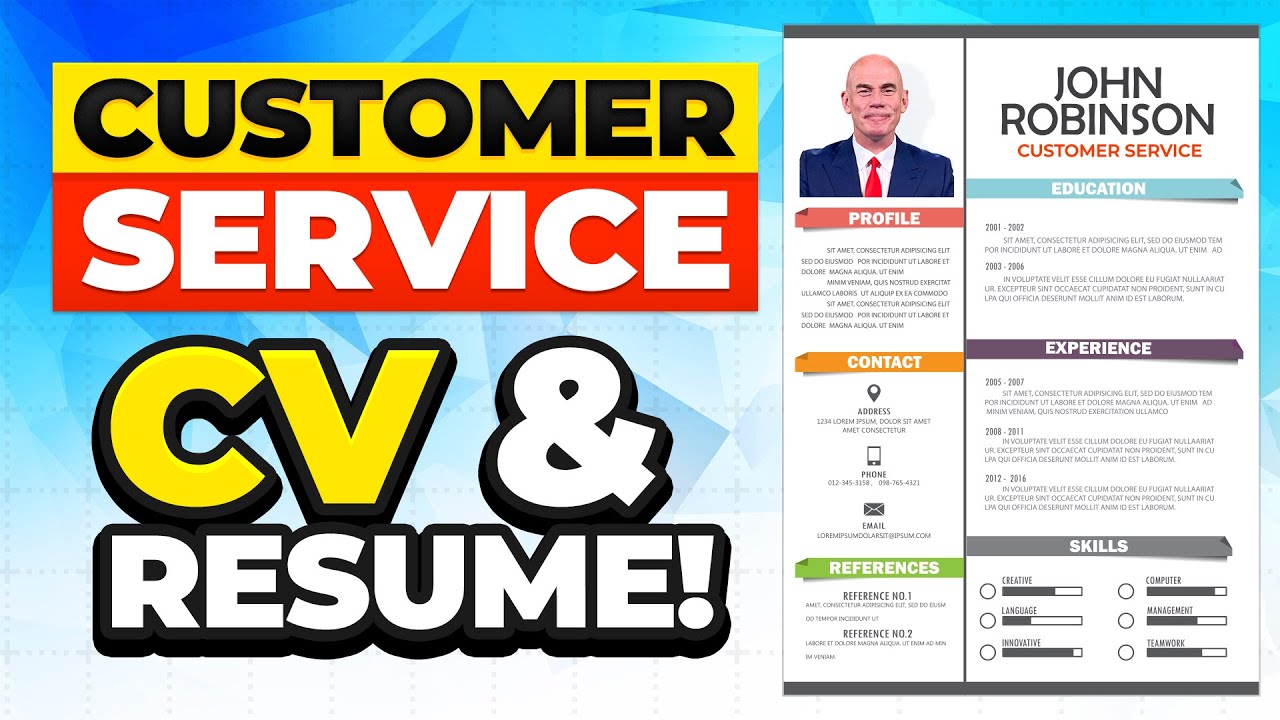 CUSTOMER SERVICE CV & RESUME TEMPLATES! (How to write a CV or RESUME for Customer Service Jobs!)