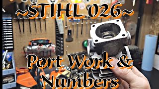 Stihl 026 Build Port Work and Numbers!!