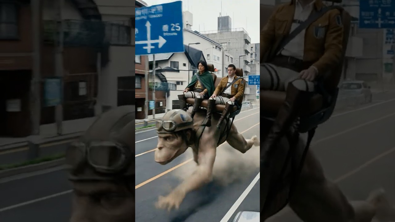 Han rides a Cart Titan, Tokyo Drift. 🥹 Attack on Titan x Fast & Furious Live Action ai