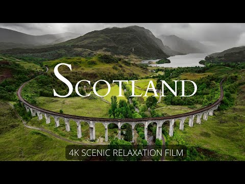 Flying over Scotland 4K Ultra HD HDR with Scenic relaxing music | Beauty of Highlands & Isle of Skye
