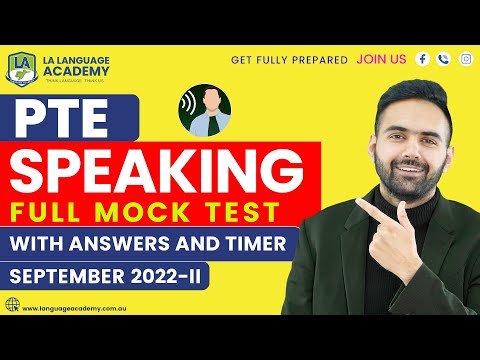 PTE Speaking | Full Mock Test with Answers | September 2022-II | LA Language academy PTE NAATI IELTS