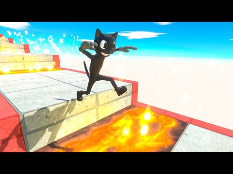 Run and Jump Over 5 Levels of Lava - Animal Revolt Battle Simulator