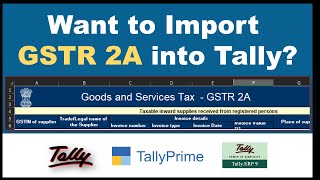 GSTR 2A to Tally Import / TallyPrime /GSTR 2A to Tally.ERP9 | EazyAUTO4 Excel to Tally