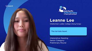2026 Asia Pacific PS Interpretive Reading Senior Preliminary Round | Leanne Lee