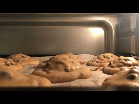 Baking Cookies -  Dough Melting in the Oven - Timelapse