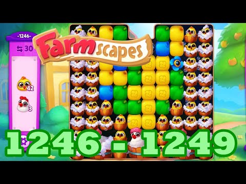 Farmscapes Level 1246 - 1249 HD Gameplay Walkthrough | 3 - match game | android | 1247 | 1248 | IOS