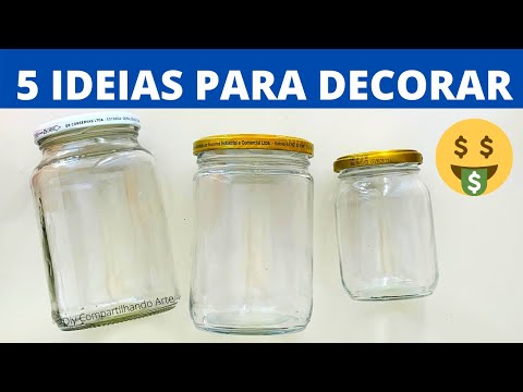 5 IDEAS WITH DECORATED GLASS POTS General Crafts & DIY Decorating Compartilhando Arte