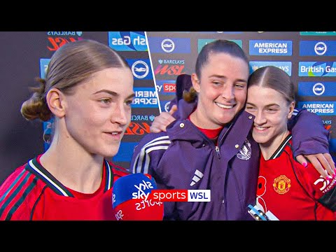 Ella Toone and Jess Park celebrate a huge win for Manchester United!  🤩