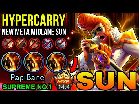 Sun MVP 14,4 Points NEW META HYPERCARRY Monkey King - Supreme Indonesia No.1 Sun by Papibane - MLBB