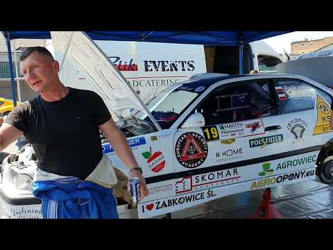 Mariusz Pelikański BMW  E36, serwis - Marten Rajd Strzeliński 6.06.2022
