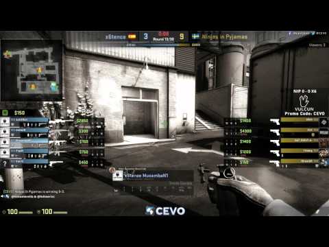 Ninjas in Pyjamas vs x6tence Game 1 (CEVO-P CS:GO Season 7) - Helium & Rizc