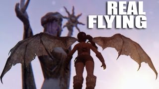 REAL FLYING (with DRAGON WINGS) - Skyrim Mods Watch