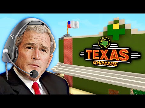 Insane! US Presidents Build Texas Roadhouse in Minecraft