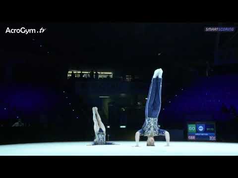 GBR Junior Mixed Pair Balance Final - Acrobatic European Championships 2021