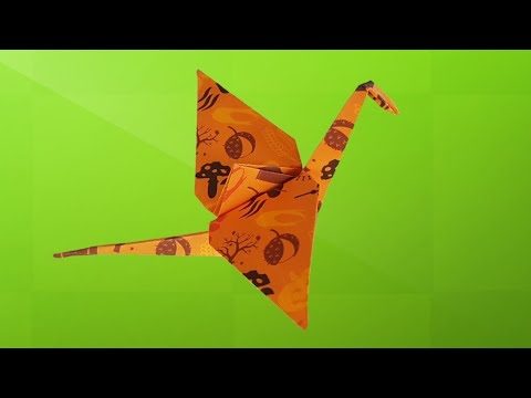 Origami Kranich wie ein Meister