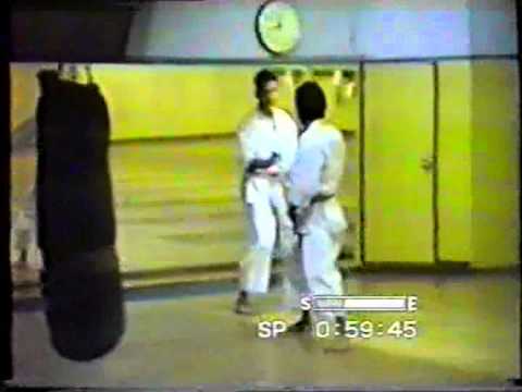 Mikio Yahara sensei, Richard Amos sensei, 1992 Ebisu JKA Honmbu-dojo
