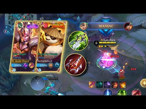Freya + Akai Emblem Assassin + Dmg build | Mlbb | Maniac Freya irritating Enemies