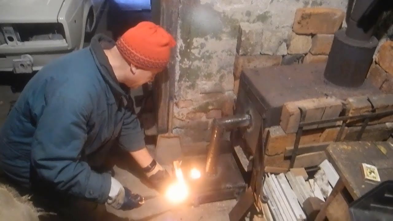печка на отработке и дровах