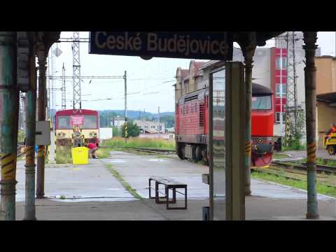 Odjezd od soupravy 749.252-3 ve stanici České Budějovice (FHD)