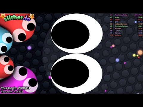 Slither.io A.I.  INVISIBLE Skin Vs Pro Snakes - Epic Skin Slitherio Vip Gameplay - World Record