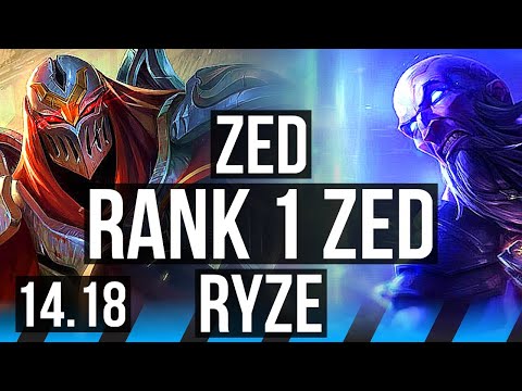 ZED vs RYZE (MID) | Rank 1 Zed, 800+ games, 8/2/5 | EUNE Challenger | 14.18