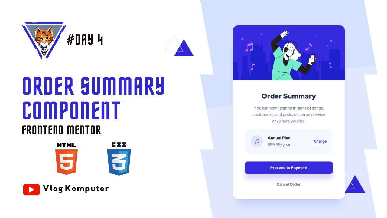 Order summary component | Frontend Mentor | #Day4