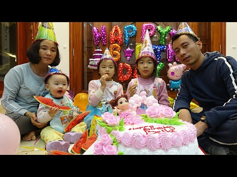Happy birthday to baby song with birthday cake and many color toys & Nursery rhymes for babies & kid