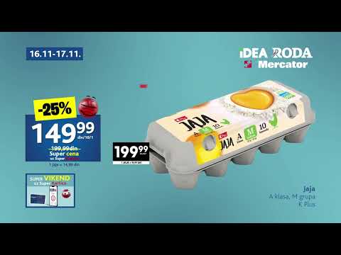 IDEA RODA MERCATOR I Super vikend  16 - 17.11.2024.