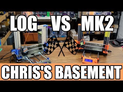 Prusa MK2 vs LOG - 3D Printer Race - Chris's Basement