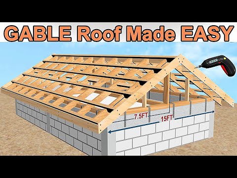 Easiest GABLE Roof Framing | Step-by-Step Guide (No MATHS!)