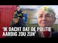 Demonstrant in tranen na duw agent