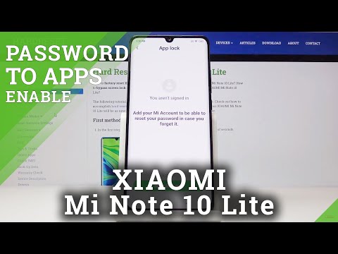 How to Set Password on Apps in Xiaomi Mi Note 10 Lite - App Protection