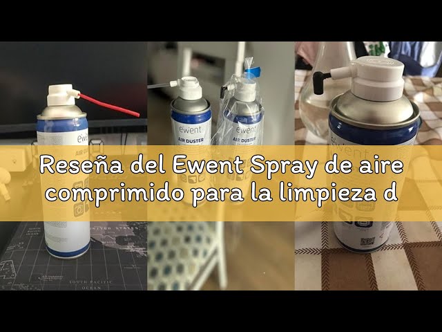 Vídeo relacionado con Ewent Spray de aire comprimido para la limpieza de teclados, ordenadores y accesorios, spray de aire comprimido, 400 ml, con pajita larga para la limpieza de grietas más difíciles