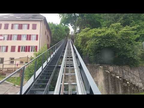 Standseilbahn Le Locle Gare Bergfahrt 2021 - funiculaire Suisse