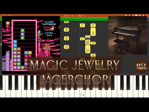 Magic Jewelry Music - Jägerchor - Level 004 NES Soundtrack - Synthesia Piano