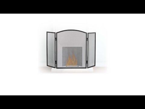 Pare-feu cheminée acier Noir - Métal - 96 x 62 x 1 cm
