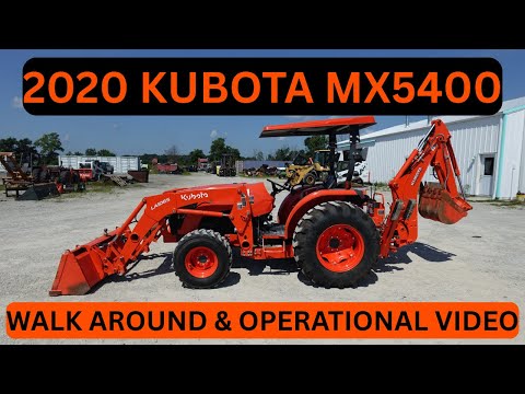 2020 Kubota MX5400 Tractor Loader Backhoe Walk Around & Operational Video      $39,900