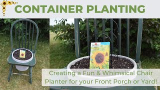 How to Make a Chair Planter | Container Planting | Add Fun & Whimsical Color to Front Porch or Yard!
