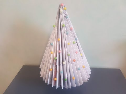 DIY Christmas tree made of paper, елка из бумаги, diy Árbol de navidad de papel, Choinka z papieru