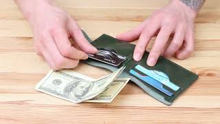 Универсальное кожаное портмоне Shvigel 16462 зеленое