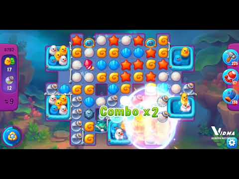 Fishdom. 8782 super hard level no boosters and diamonds. 15 moves