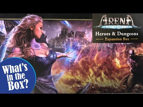 Arena the Contest HEROES AND DUNGEONS Expansion Box board game Unboxing
