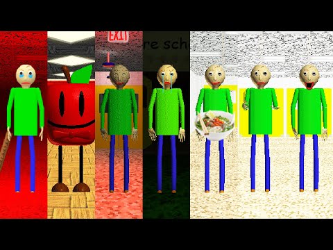 Everyone Baldi's With Remastered Mods - ALL PERFECT!